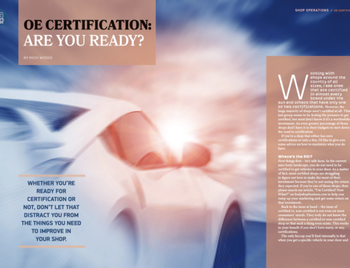 OE Certification – Is Your Shop Ready?